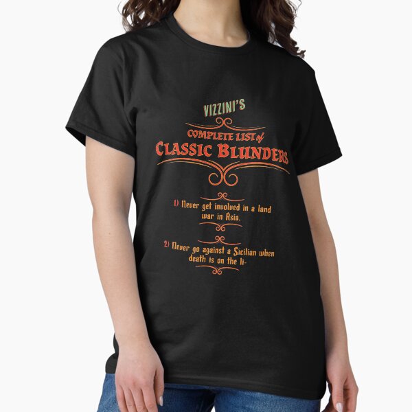 Item preview, Vizzini's Complete List of Classic Blunders designed and sold by CuriousCurios.