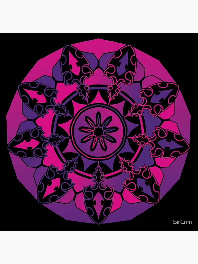 Cut Block Spindle Mandala Pink and Purple
