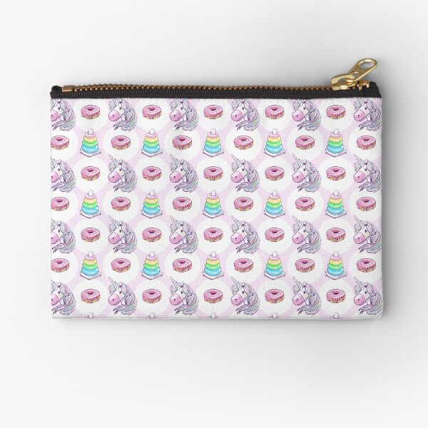 Unicorn Donut Ring Stack Game Zipper Pouch