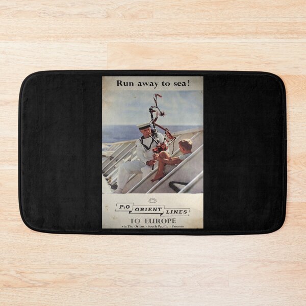 Item preview, retro classic Run away to Sea poster designed and sold by CorasPosters.