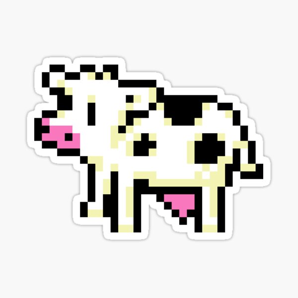 Stardew Valley Cow Pixel Art Sticker