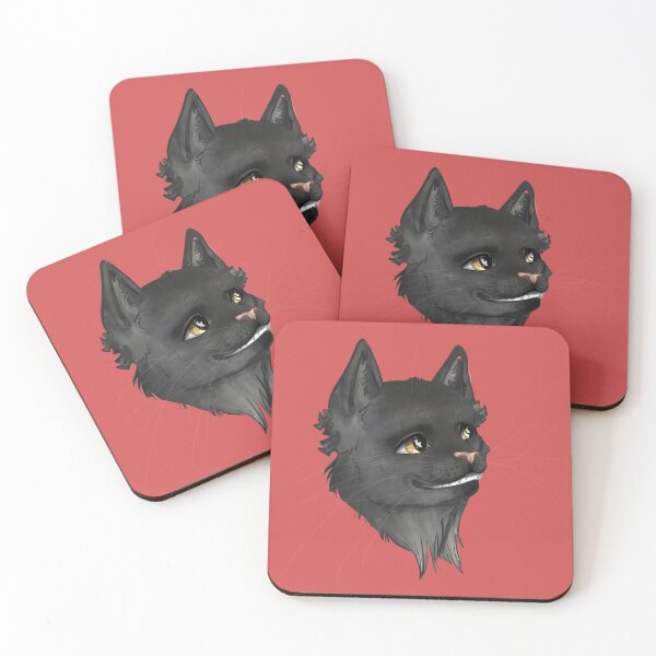 Item preview, Greystripe grinning friendly warrior cat on red designed and sold by GnomelyDragon.