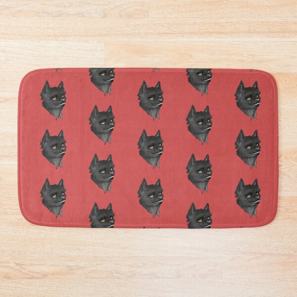 Item preview, Greystripe grinning friendly warrior cat on red designed and sold by GnomelyDragon.