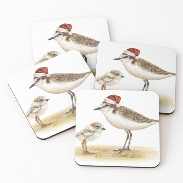 Item preview, Festive Red capped plover with santa hat designed and sold by RedCloudDesign.