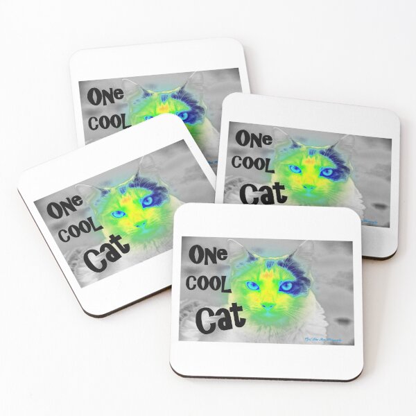 Item preview, ONE COOL CAT  FUNKY CAT DESIGN BY OPAL BLUE ROSE   designed and sold by Opalbluerose.