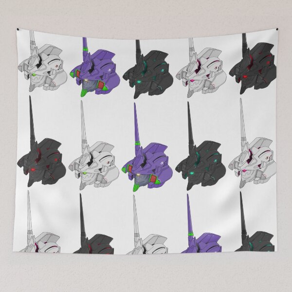 Item preview, Unicorn Gundam x Evangelion Unit 01 Fusion - Mecha Anime Crossover Art Pattern 2 designed and sold by deveerei.