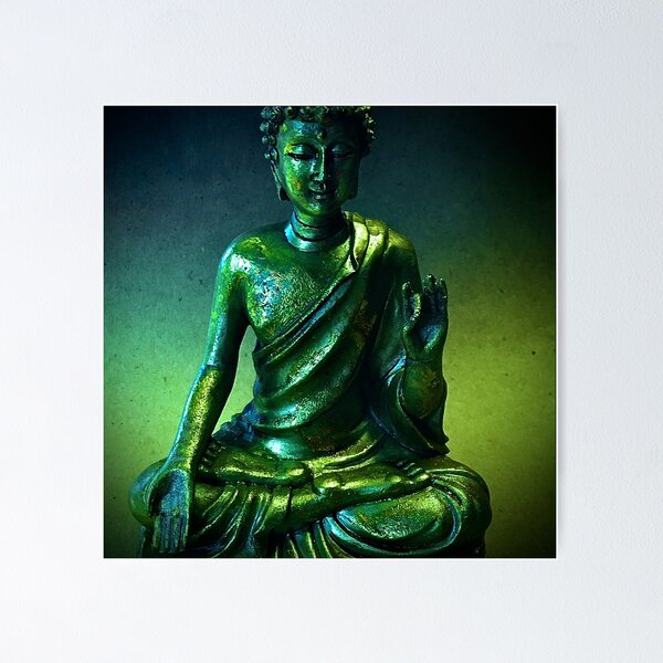 Item preview, Amoghasiddhi: Green Northern Buddha designed and sold by sandpiperstudio.