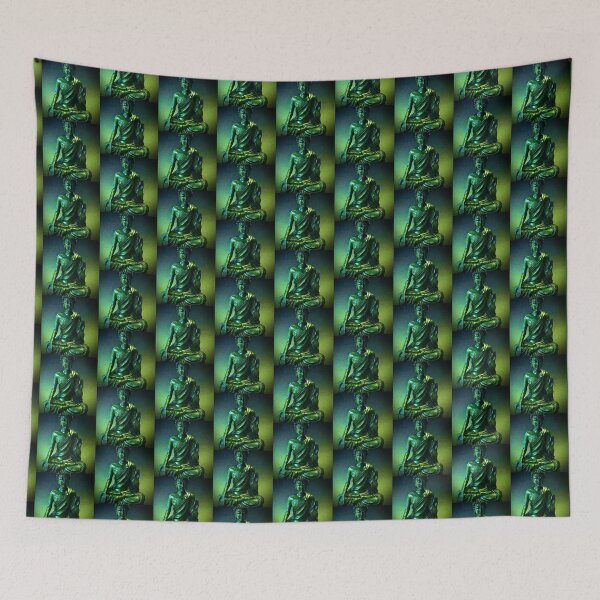 Item preview, Amoghasiddhi: Green Northern Buddha designed and sold by sandpiperstudio.