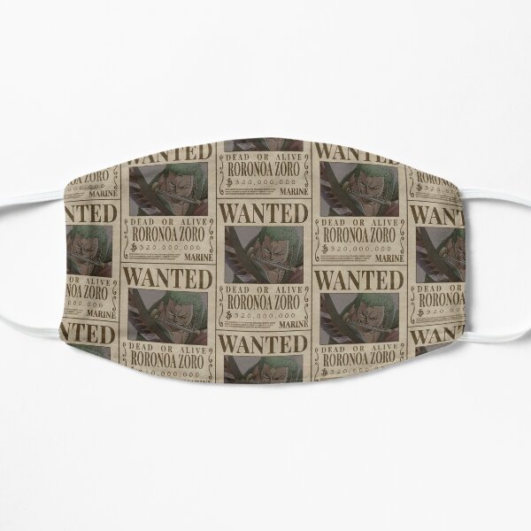 “Zoro Wanted” Anime Sticker Flat Mask