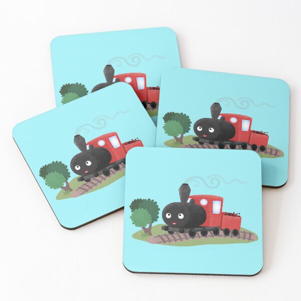 Item preview, Cute steam train locomotive cartoon illustration  designed and sold by FrogFactory.