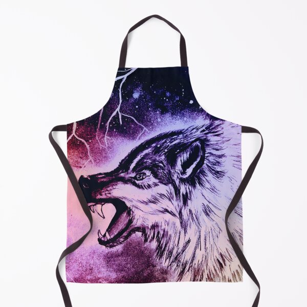 Item preview, Angry wolf portrait painting designed and sold by horseaddicted.