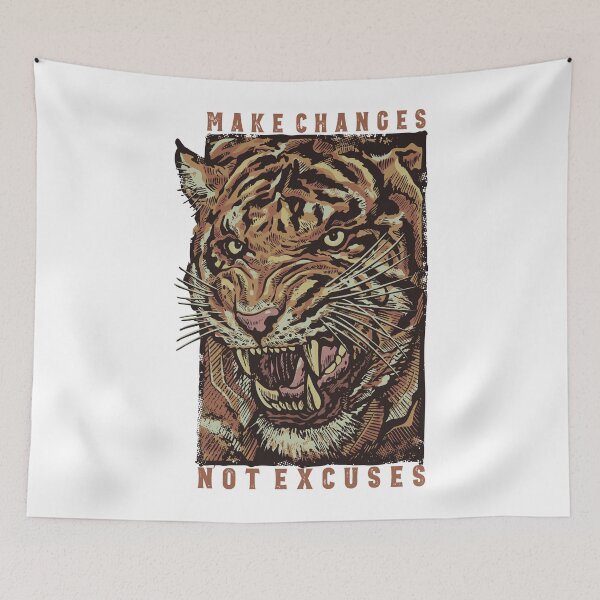 Item preview, Tiger Apex Predator Make Changes Not Excuses designed and sold by Vector Scout Lab.