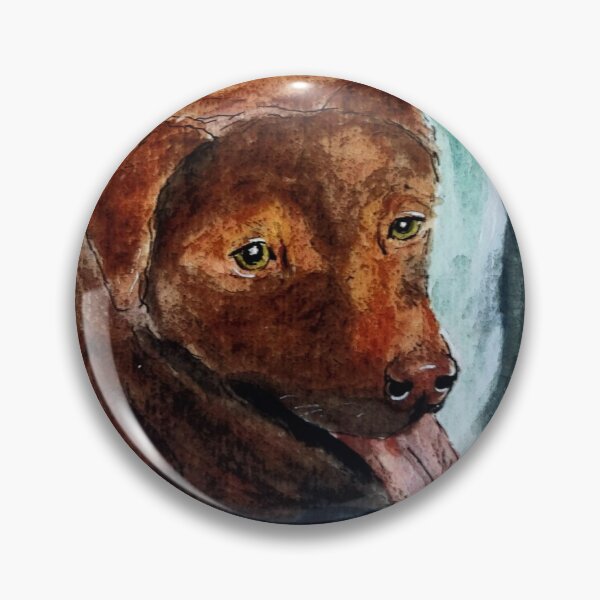 Artikelvorschau, Braunes Labrador-Aquarellporträt entworfen und verkauft von horseaddicted.