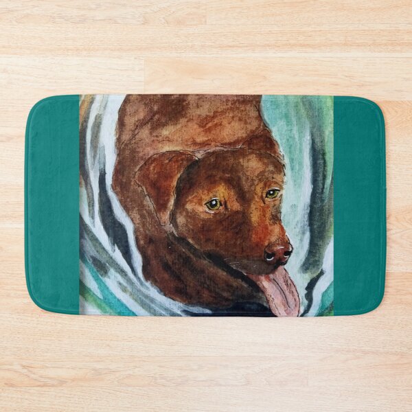 Item preview, Brown labrador watercolor portrait designed and sold by horseaddicted.