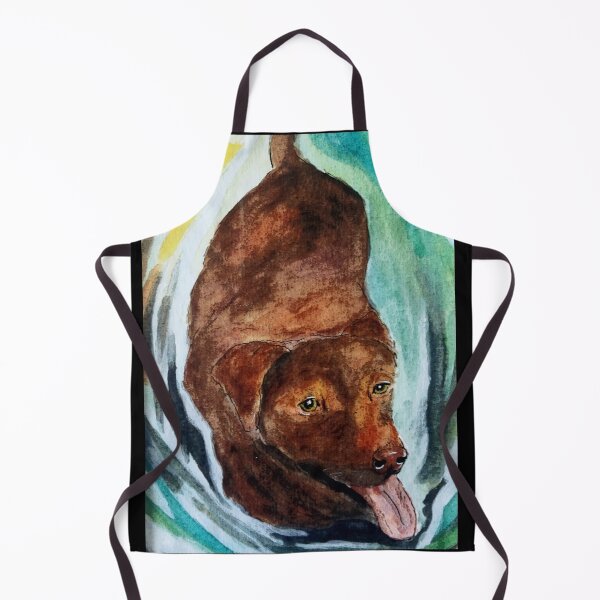 Item preview, Brown labrador watercolor portrait designed and sold by horseaddicted.