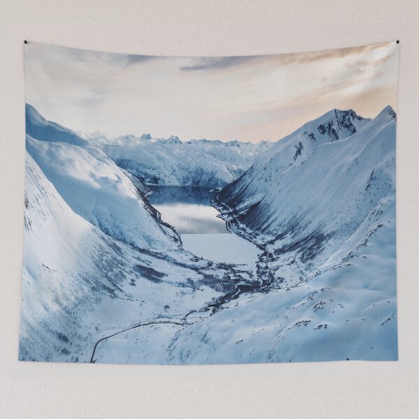 Item preview, lofoten landscape aerial view designed and sold by franckreporter.