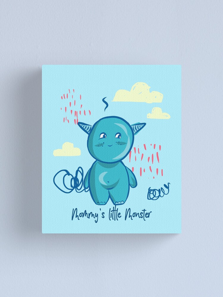 Alternate view of Mommy's little monster Canvas Print