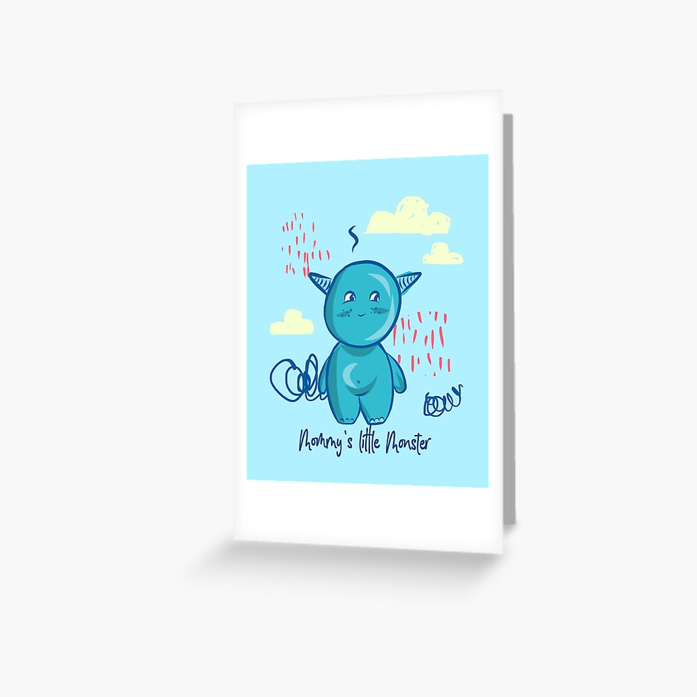 Mommy's little monster Greeting Card