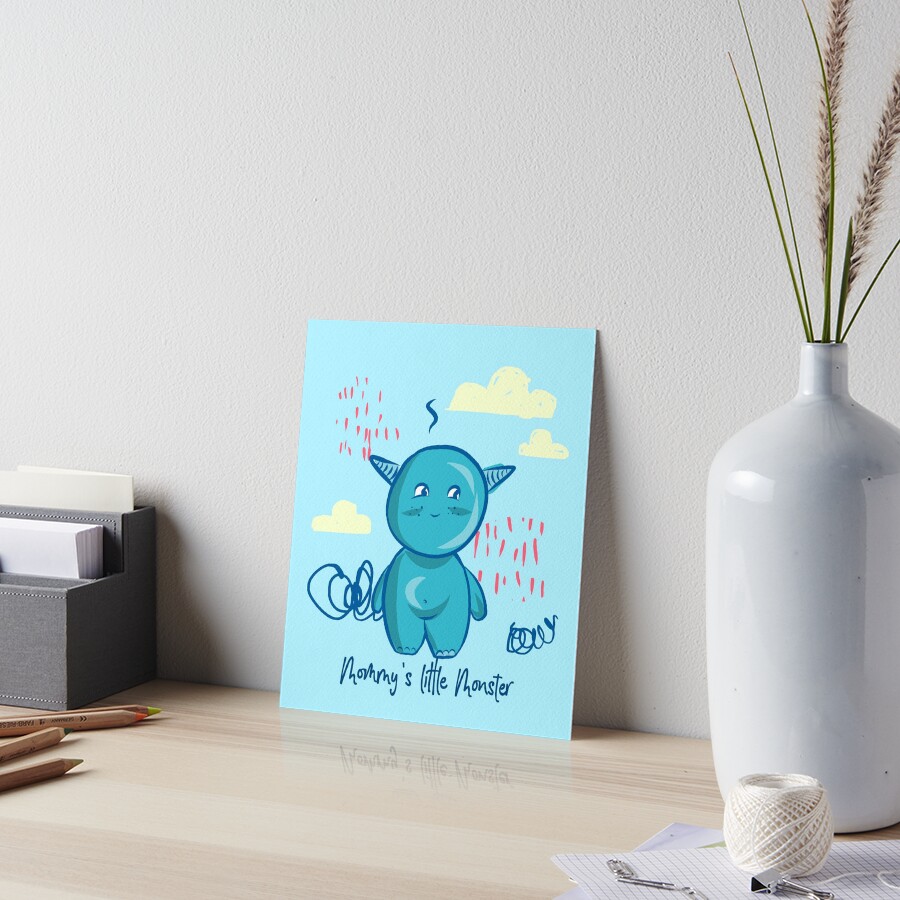 Mommy's little monster Art Board Print