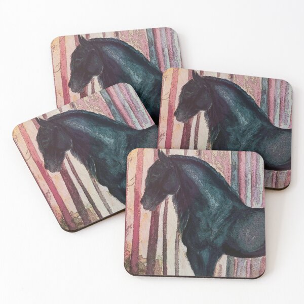 Item preview, Friesian stallion painting autum designed and sold by horseaddicted.