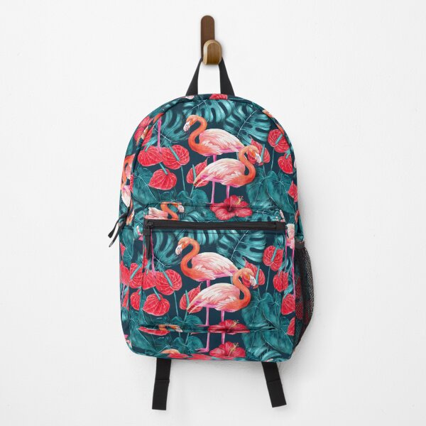 Item preview, Flamingo birds and tropical garden watercolor 2 designed and sold by Katerina Mitkova Kirilova.
