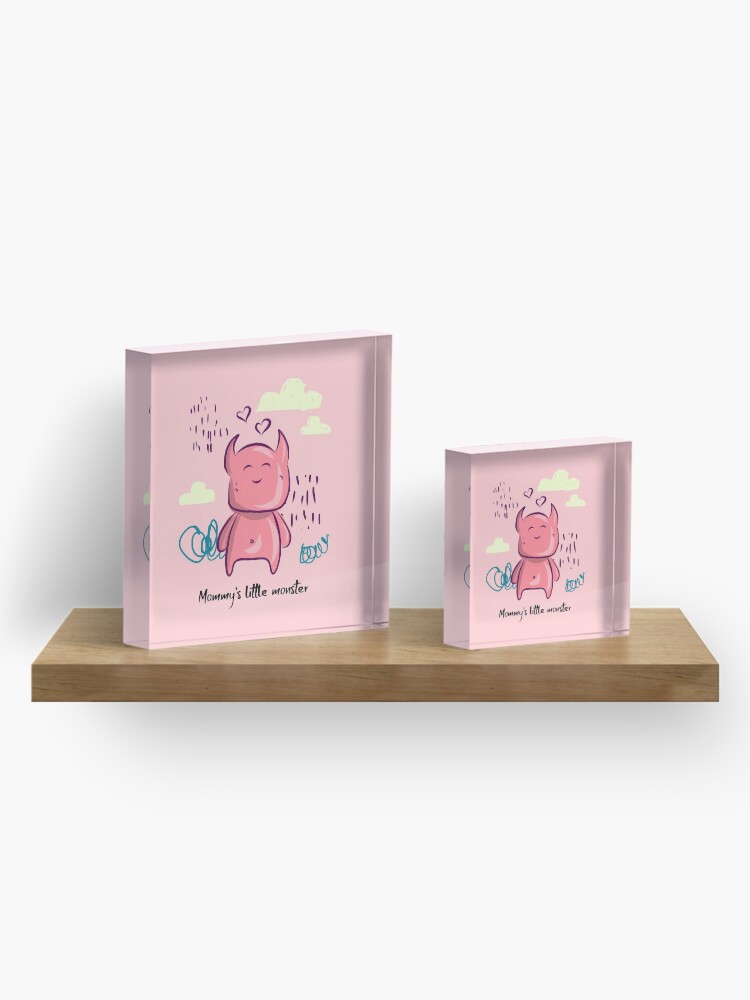 Alternate view of Mommy's little monster Acrylic Block