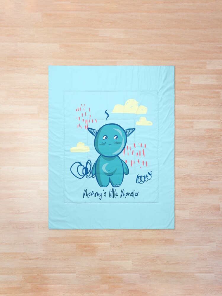 Alternate view of Mommy's little monster Comforter