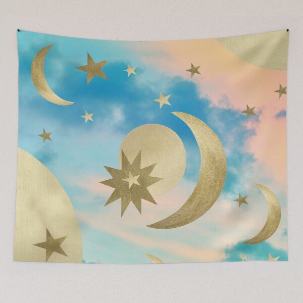 Item preview, Pastel Starry Sky Moon Dream #3 #decor #art designed and sold by Anita's & Bella's Art.