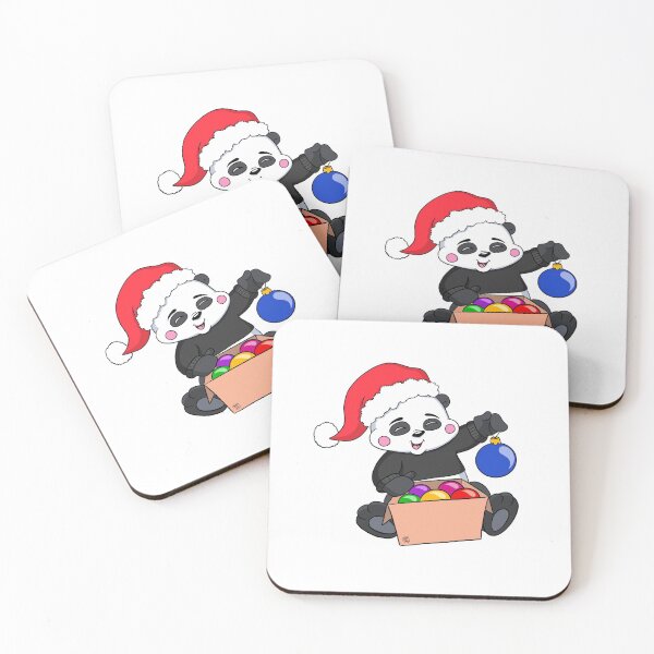 Item preview, Cute Christmas Panda with Baubles designed and sold by BandOfThePand.