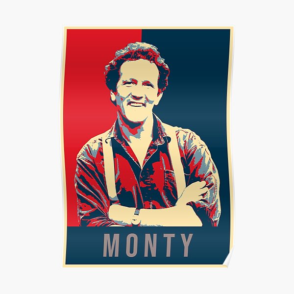 Illustration Pop Art Monty Don TV Presenter Gardener Poster