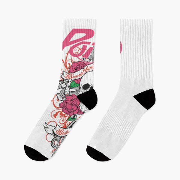 Item preview, mbfulk Something To Believe In; a skull logo flanked by four pink roses and leaves resting on a cross, against a white background designed and sold by mbfulk.