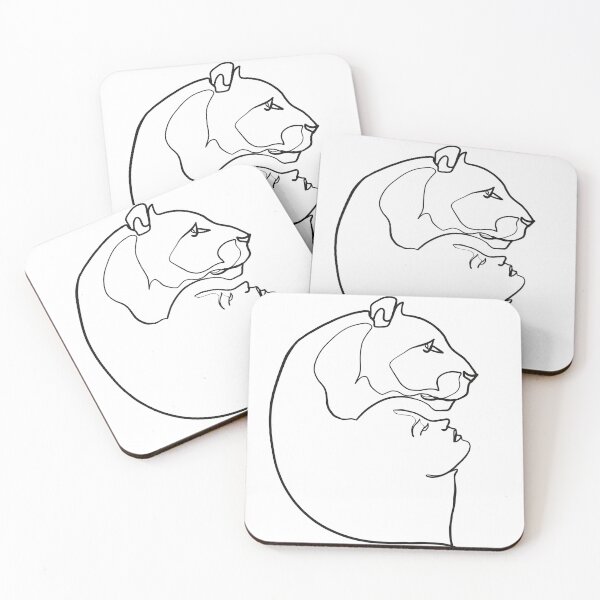 Item preview, Lion and Woman Minimalist One Line designed and sold by Zetsmo.