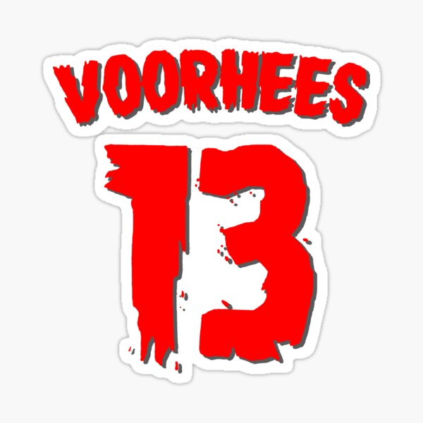 Slashers Voorhees 13 Jersey Sticker