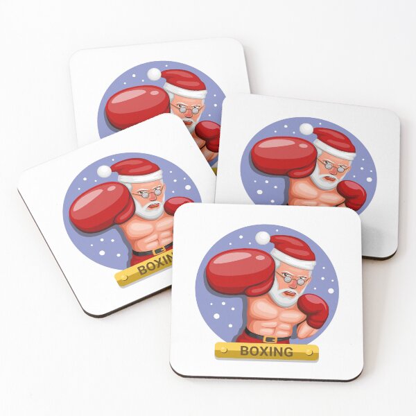 Item preview, Boxer in Santa costume. boxing sport in christmas season character concept in cartoon illustration designed and sold by aryoyo.