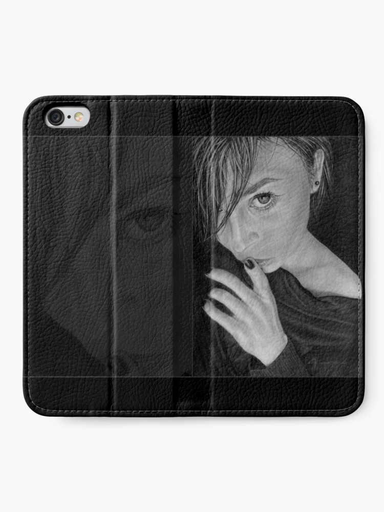 Alternate view of Keeping Secrets: Original drawing by Dean Sidwell iPhone Wallet