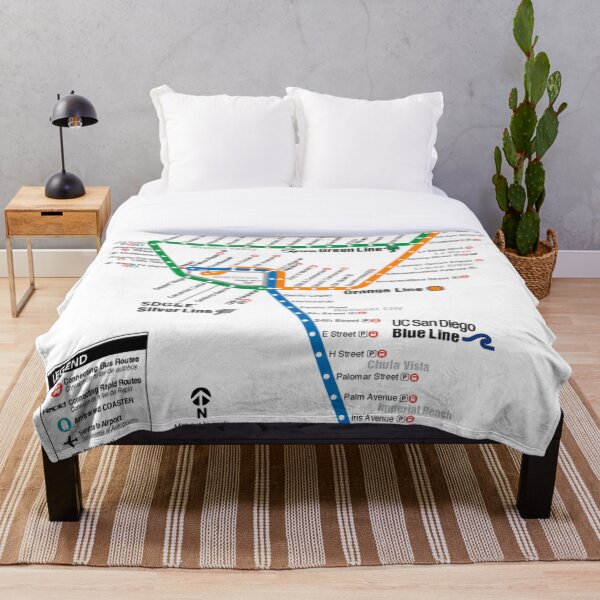 Item preview, San Diego Trolley Map designed and sold by JanaMals.