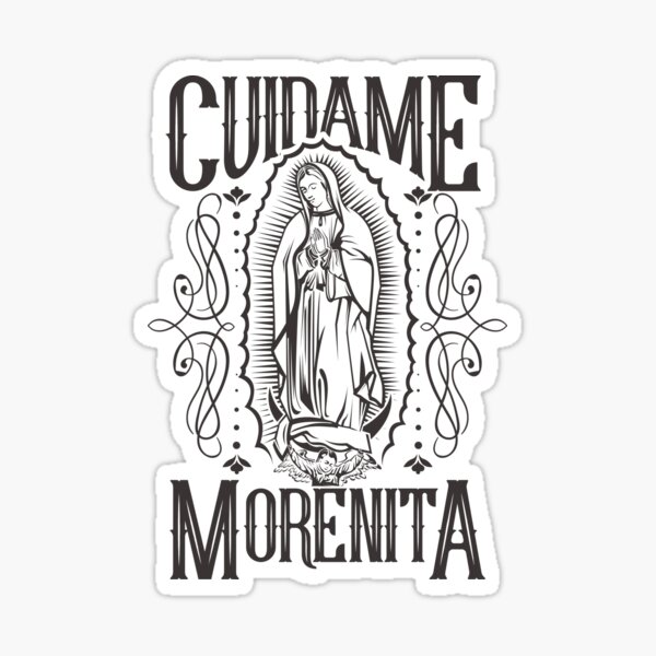 Virgen de Guadalupe cuídame morenita Pegatina
