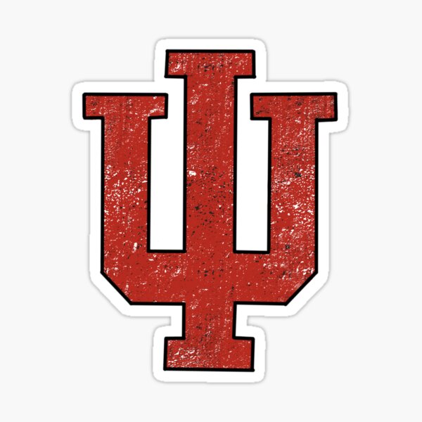 Indiana University Logo in Crimson Sticker
