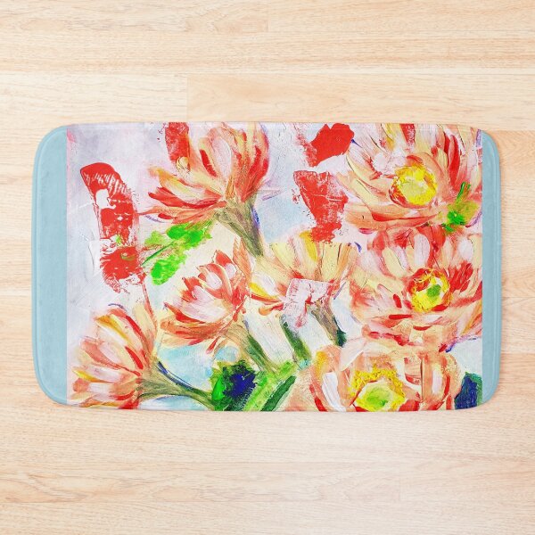Item preview, Cactus flowers in bright orange and green designed and sold by orangerinka.