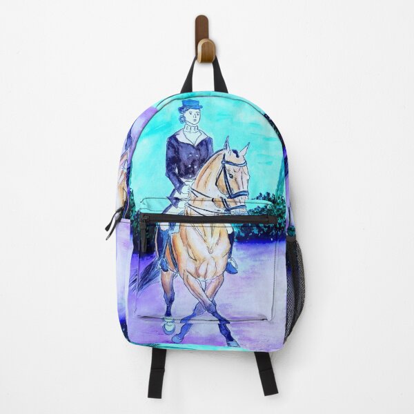 Item preview, Dressage watercolor and ink painting designed and sold by horseaddicted.