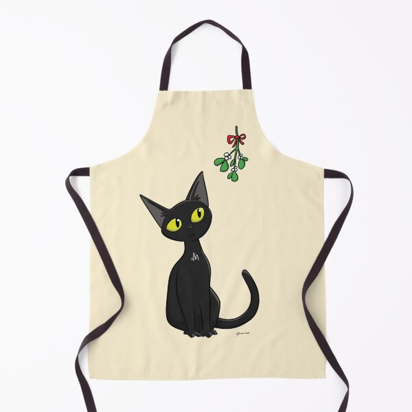 Artikelvorschau, Schwarze Katze und Mistelzweig-Katzenliebhaber Weihnachten entworfen und verkauft von ElJimmo.