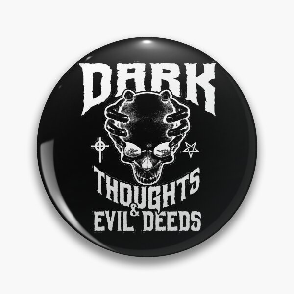 Item preview, Dark Thoughts And Evil Deeds Occult Goth Skull designed and sold by GrandeDuc.