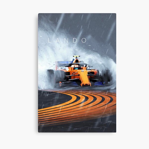 Lando Norris formula one F1 Mclaren wet race Canvas Print