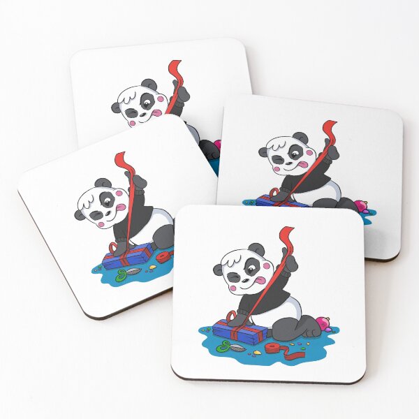 Item preview, Cute Christmas Panda Packs a Gift designed and sold by BandOfThePand.