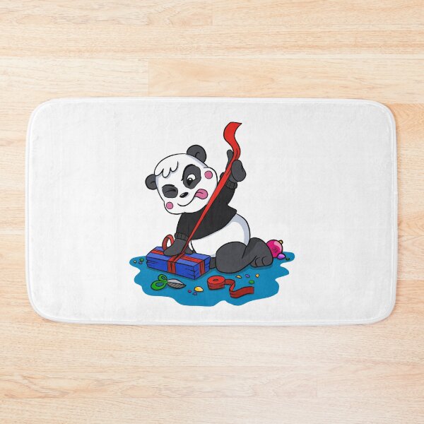 Item preview, Cute Christmas Panda Packs a Gift designed and sold by BandOfThePand.