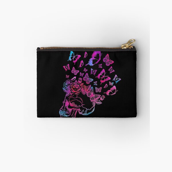 Item preview, Colorful Sugar Skull Floral Roses With Flying Butterflies Día De Los Muertos Gifts | Day of the Dead | Halloween designed and sold by MiscelChr.