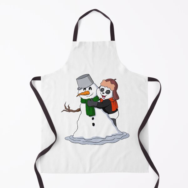 Item preview, Cute Christmas Panda with Snowman designed and sold by BandOfThePand.