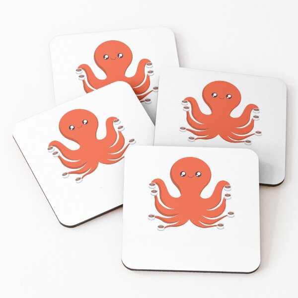 Item preview, Octopus with coffees designed and sold by Dase23.