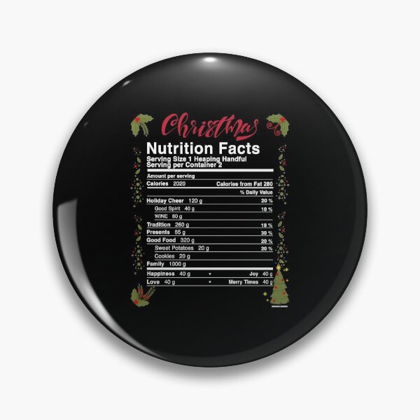 Item preview, Christmas Nutritional Facts Family matching Pajamas  Funny Food Idea For Xmas  designed and sold by HeroTee.