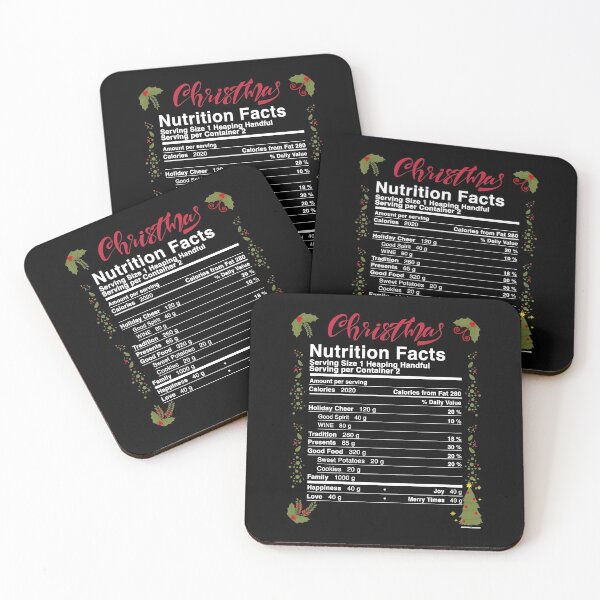Item preview, Christmas Nutritional Facts Family matching Pajamas  Funny Food Idea For Xmas  designed and sold by HeroTee.